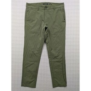Tahari Pants Mens 34x28 (32x30) Green Chino Slim Tapered Flat Front Casual